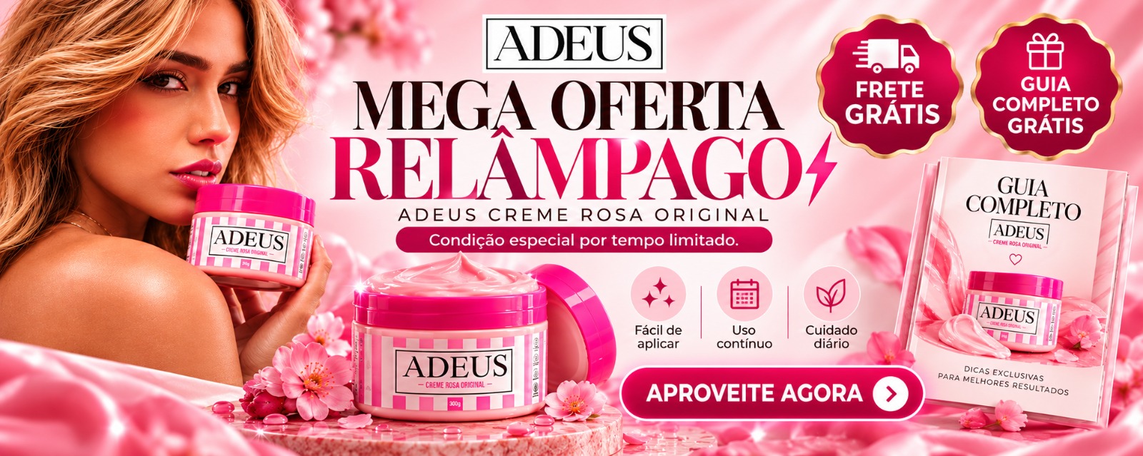 Creme Rosa ADEUS Tratamento Intensivo